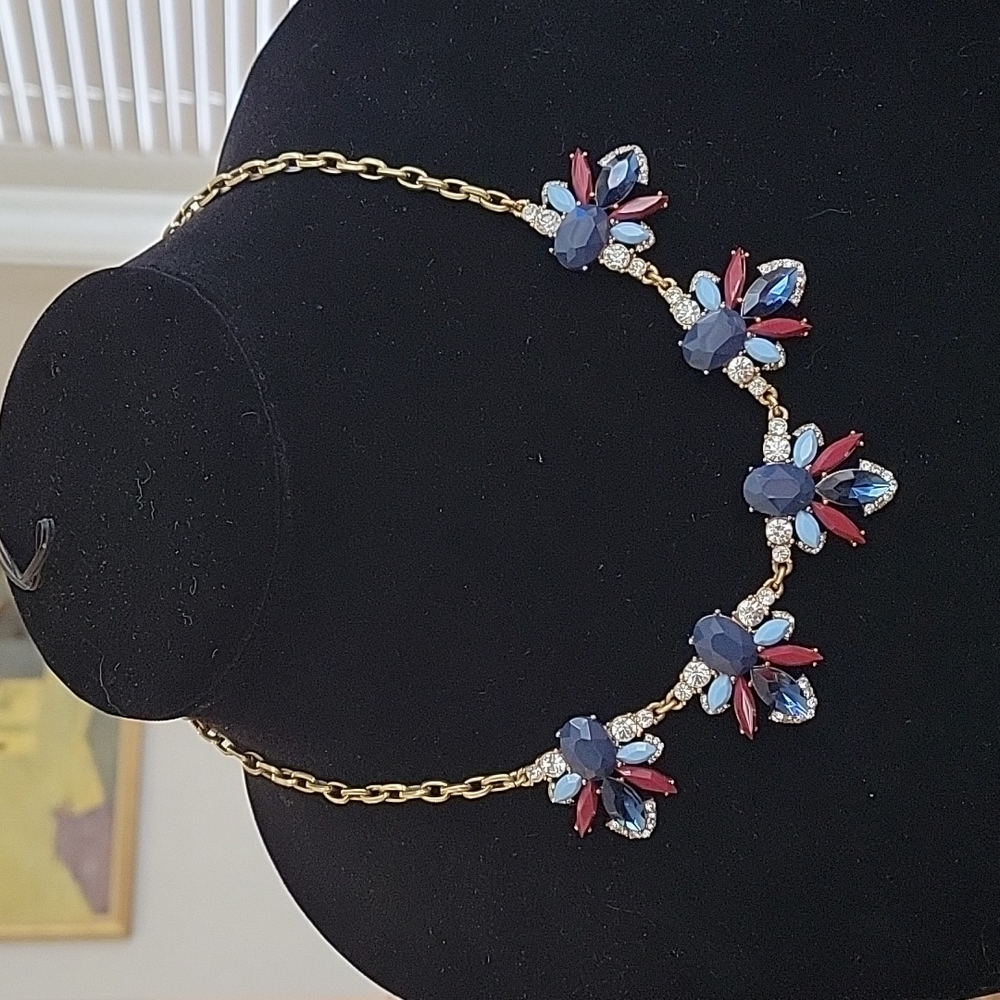 J Crew Multicolor  Flowet Statement Necklace